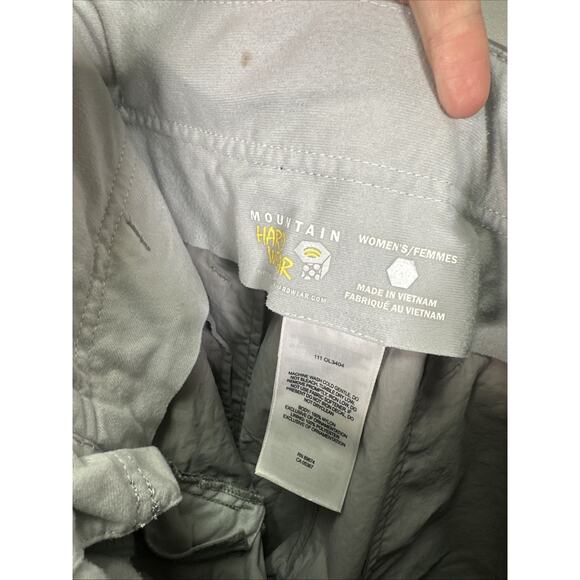 Mountain Hardware Hiking Shorts Womens 10 Inseam 10 Outdoor Gray‎ Belted - Picture 7 of 8